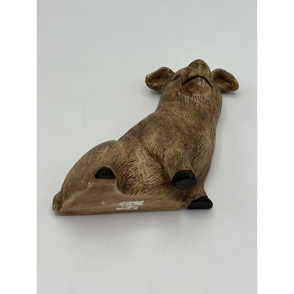 VTG Ceramic Pig Full Body Seated Or Wall Hanging Country Farm 5” Hand Made 1996 - Picture 6 of 12
